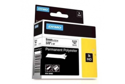 Dymo Rhino 18482, 9mm x 5.5m, black text/white tape, original tape