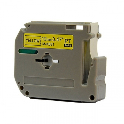 Compatible tape Brother MK-631, 12mm x 8m, black text / yellow tape