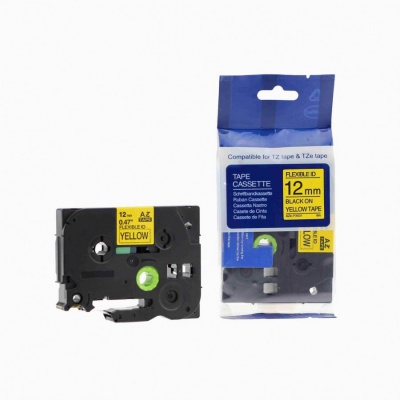 Compatible tape Brother TZ-FX631/TZe-FX631 12mm x 8m, flexi, black text/yellow tape