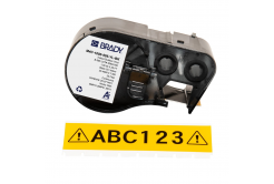 Brady M4C-1000-595-YL-BK / 170834, 25.40 mm x 7.62 m, Vinyl, black text / yellow tape