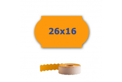Price labels for labeling pliers, 26mm x 16mm, 700pcs, signal orange