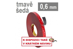 3M VHB™ 4646, thickness 0.6 mm; dark gray double-sided high-bond acrylic tape 19 mm x 33 m