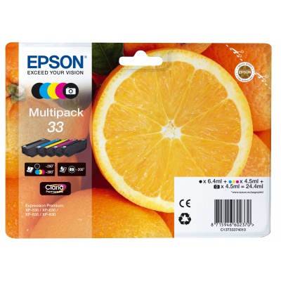 Epson T33 C13T33374011 color (CMYK) multipack of original cartridges