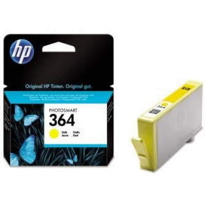 HP original ink cartridge blistr, CB320EE#301, No.364, yellow, 300 pages, HP Photosmart B8550, C5380, D5460