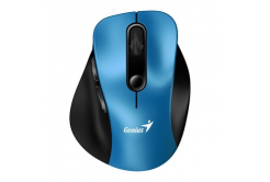 Mouse wireless, Genius Ergo 9000S 31030038401, black-blue, optical, 2400DPI