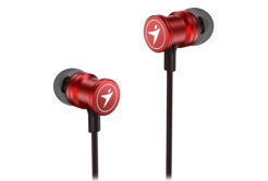 Genius HS-M316, headphones with microphone, without volume control, red, 2.0, in-ear, 3.5 mm jack