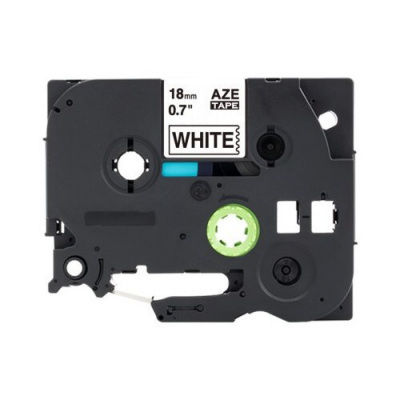 Brother TZ-N241 / TZe-N241, 18mm x 8m, black text / white tape, non-laminated compatible tape