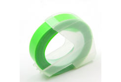 Dymo Omega, 9mm x 3m, white / fluorescent green