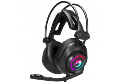 Marvo HG9056, headphones with microphone, volume control, black, gaming, backlit, 7.1 virtual surround type