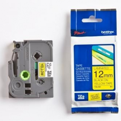 Brother TZ-631 / TZe-631, 12mm x 8m, black text / yellow tape, original tape