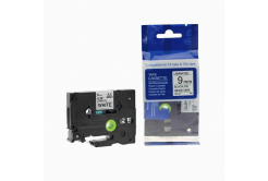 Brother TZ-221 / TZe-221, 9mm x 8m, black / white, compatible tape