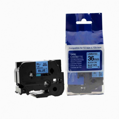 Compatible tape Brother TZ-561 / TZe-561, 36mm x 8m, black text / blue tape