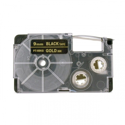 Casio XR-9BKG 9mm x 8m gold / black, compatible tape
