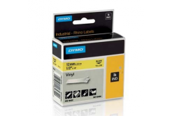 Dymo Rhino 18432, S0718450, 12mm x 5,5m black text / yellow tape, original tape