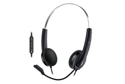 Genius HS-220U AI headset with microphone, wired, black, 2.0, over-ear, USB