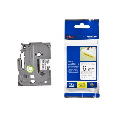 Compatible tape Brother TZ-S211/TZe-S211 6mm x 8m extr.adh. black text/white tape