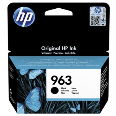 HP original ink cartridge 3JA26AE#301, HP 963, black, blistr, 1000 pages, 24.09ml, HP Officejet Pro 9010, 9012, 9014, 9015, 9016, 9019/P