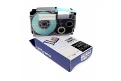 Casio XR-12ABU 12mm x 8m white / blue, compatible tape