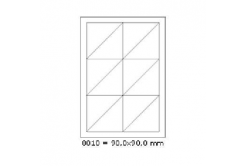Self-adhesive labels 90 x 90 mm, 12 labels, A4, 100 sheets