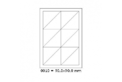 Self-adhesive labels 90 x 90 mm, 12 labels, A4, 100 sheets