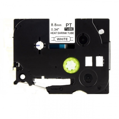 Compatible tape Brother HSe-221, 8,8mm x 1,5m, black text / white tape