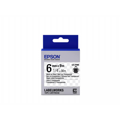 Epson LabelWorks LK-2TBN C53S652004 6mm x 9m, black text / transparent tape, original tape