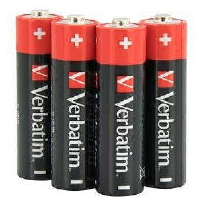 VERBATIM Alkaline AA batteries, 4 PACK, LR6