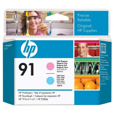 HP original print head C9462A, HP 91, light cyan/light magenta, HP DesignJet Z6100