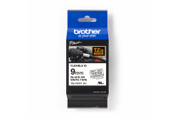 Brother TZ-FX221 / TZe-FX221 Pro Tape, 9mm x 8m, black text/white tape, original tape