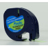 Dymo 91212 LetraTag 12mm x 4m, black text / fluorescent green tape, compatible tape