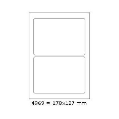 Self-adhesive labels 178 x 127 mm, 2 labels, A4, 100 sheets