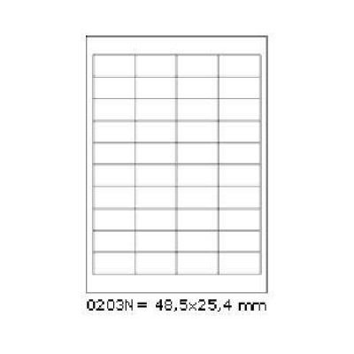 Self-adhesive labels 48,5 x 25,4 mm, 40 labels, A4, 100 sheets