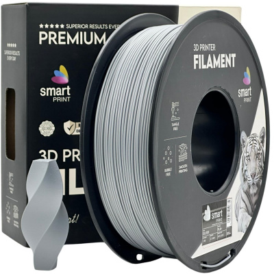 Smart Print FG-S49-E1, 3D filament, PLA+, 1,75mm, 1000g, Silver
