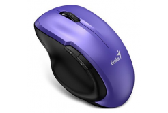 Genius Ergo 8200S Mouse, 1200 DPI, 2.4 [GHz], optical, 5 buttons, wireless, purple, 1x AA, BlueEye sensor