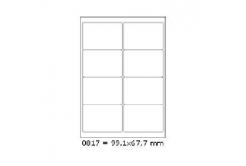 Selfadhesive labels 99,1 x 67,7 mm, 8 labels, A4, 100 sheets