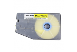 Selfadhesive tape L-Mark LM512YL, 12mm x 8m, yellow