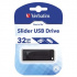 Verbatim 98697 Slider, USB flash drive, USB A 2.0, 32GB, with pull-out connector, black
