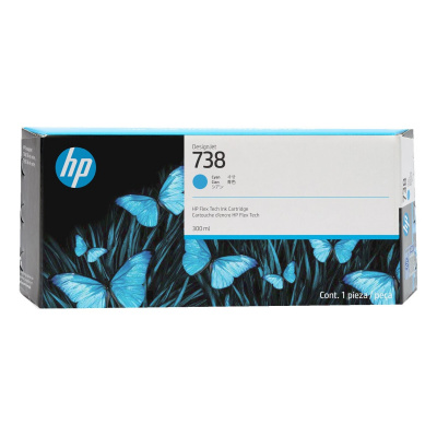 HP 738 676M6A cyan original ink cartridge